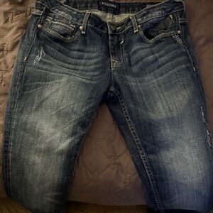 Vigoss Women's Distressed Blue Ankle Jeans